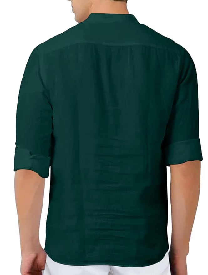 The Luxury Spot Men's Cotton Blend Full Sleeve GREEN - Image 2