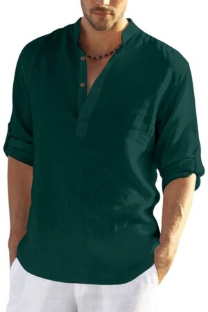 The Luxury Spot Men's Cotton Blend Full Sleeve GREEN