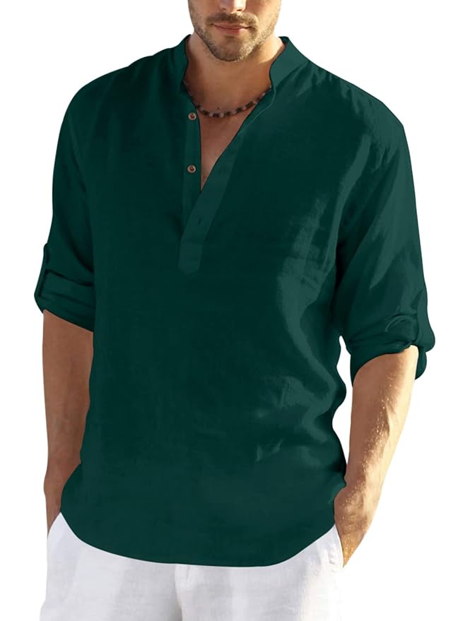 The Luxury Spot Men's Cotton Blend Full Sleeve GREEN