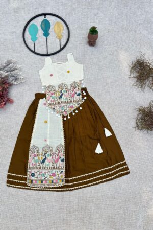 POUR COTTON PENAL SKIRT WITH RAJSTHANI STYLE TOP ( 0.6 Month to 15 Year )