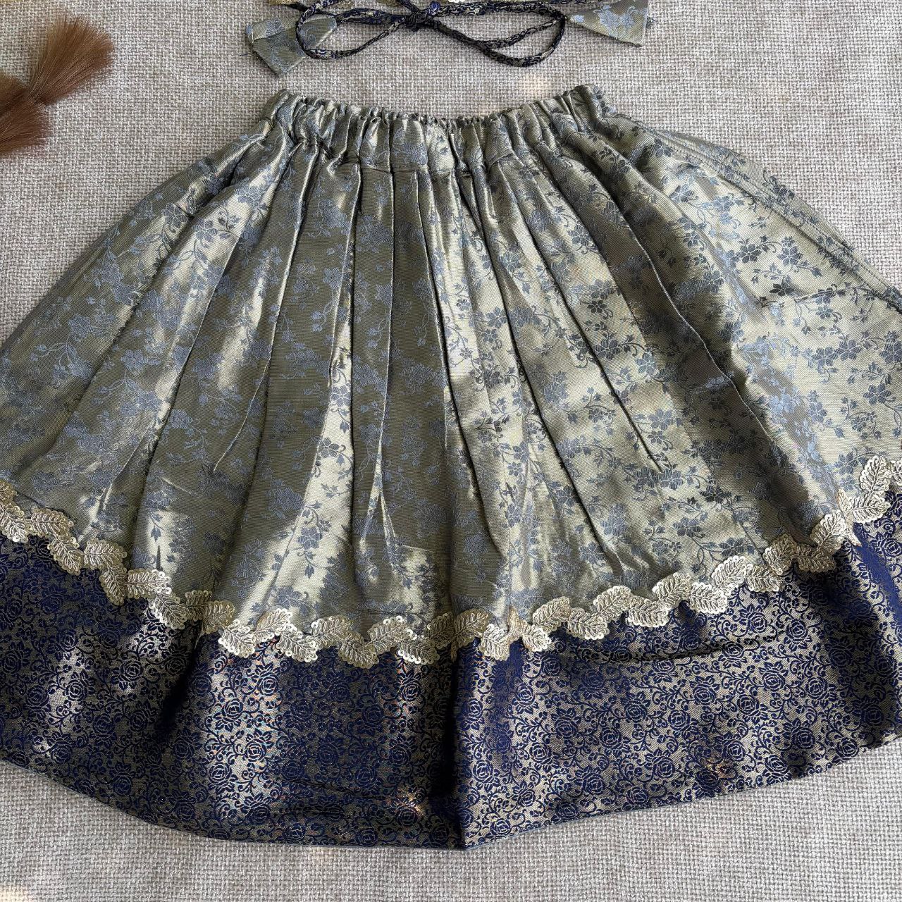 BROCADE REVERSIBLE SKIRT WITH TOP( 0.6 Month to 15 Year ) - Image 3