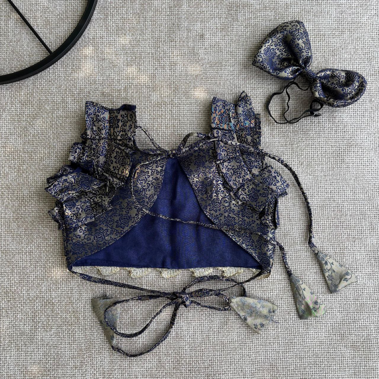 BROCADE REVERSIBLE SKIRT WITH TOP( 0.6 Month to 15 Year ) - Image 4