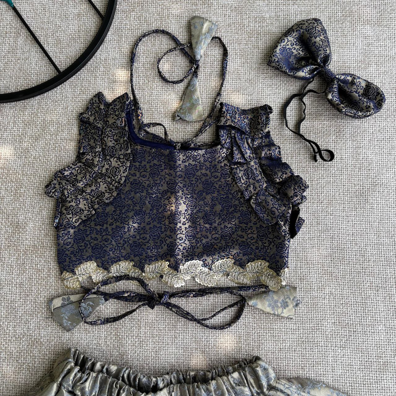 BROCADE REVERSIBLE SKIRT WITH TOP( 0.6 Month to 15 Year ) - Image 2