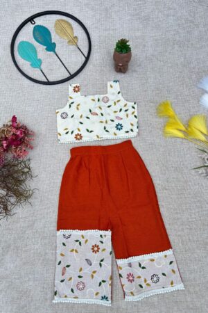 NEW ARRIVAL POUR KHADI APPLIC WORK CO-ORD SET ( 0.6 Month to 15 Year )