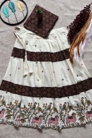 LATEST NAVRATRI COLLECTION POUR COTTON LEHENGA AND UNDERSTAND BLOUSE ( 0.6 Month to 15 Year )