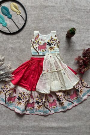 LATEST NAVRATRI COLLECTION POUR KHADI LEHENGA CHOLI ( 0.6 Month to 15 Year ) and ( S, M, L, XL, XXL(TOP LENGTH 15 AND BOTTOM LENGTH 41) )